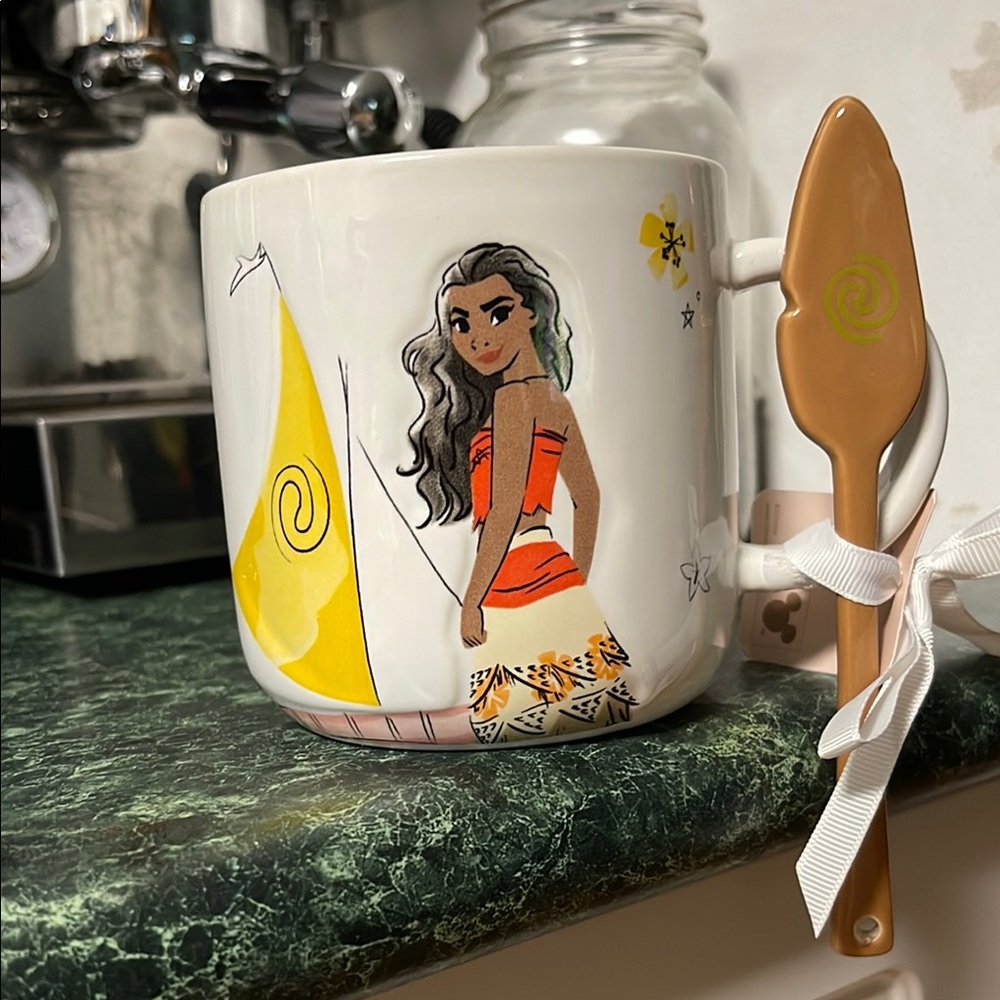 Disney Moana Coffee Mug with Paddle Spoon
